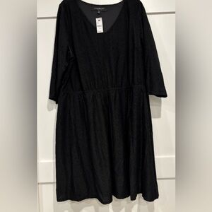 Elegant Black V-Neck Dress